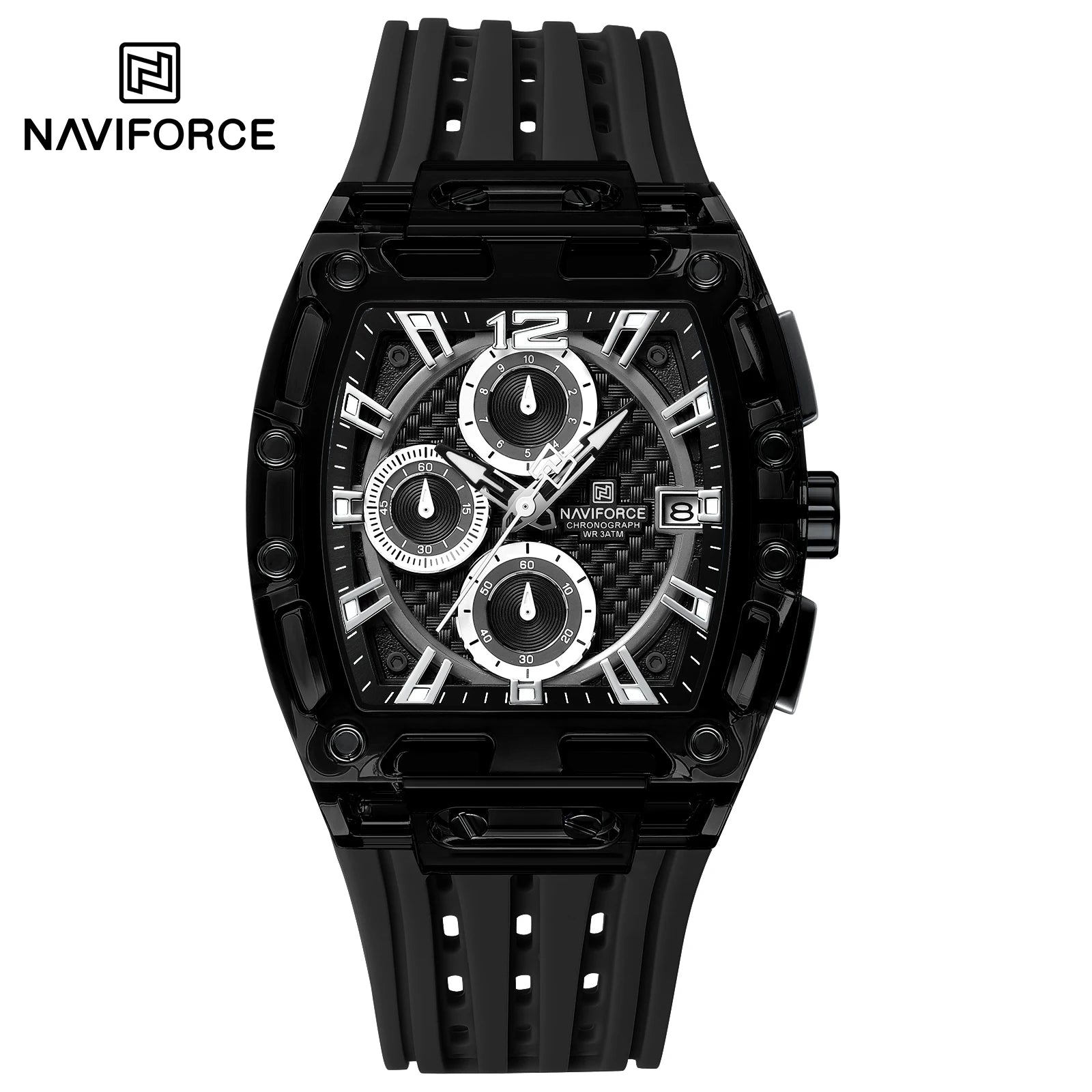 2025 New Design Transparent Tonneau Watch Men Quartz Man Watches Waterproof Luxury Sport Out Door Montre Homme