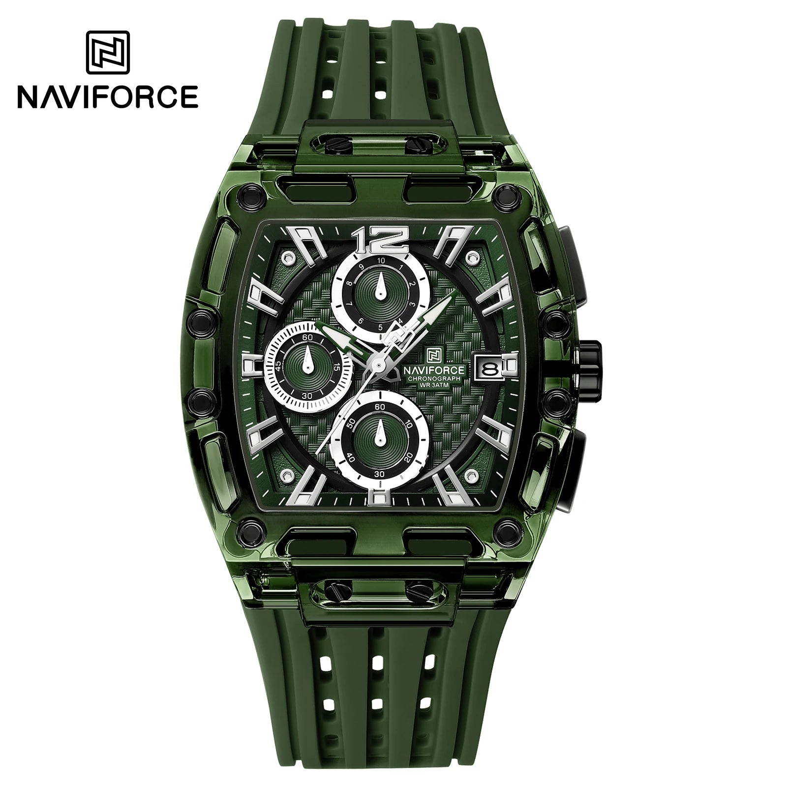 2025 New Design Transparent Tonneau Watch Men Quartz Man Watches Waterproof Luxury Sport Out Door Montre Homme