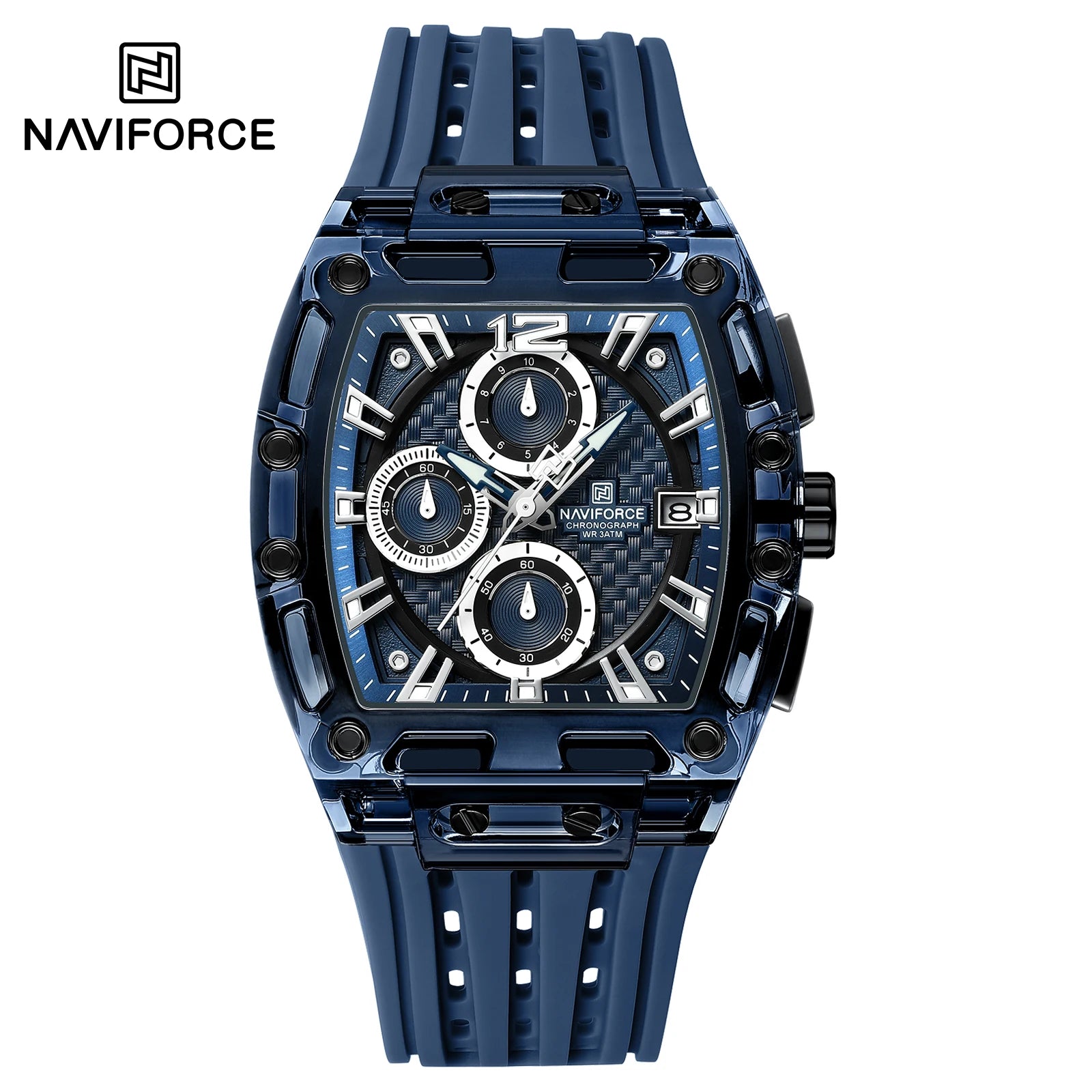 2025 New Design Transparent Tonneau Watch Men Quartz Man Watches Waterproof Luxury Sport Out Door Montre Homme
