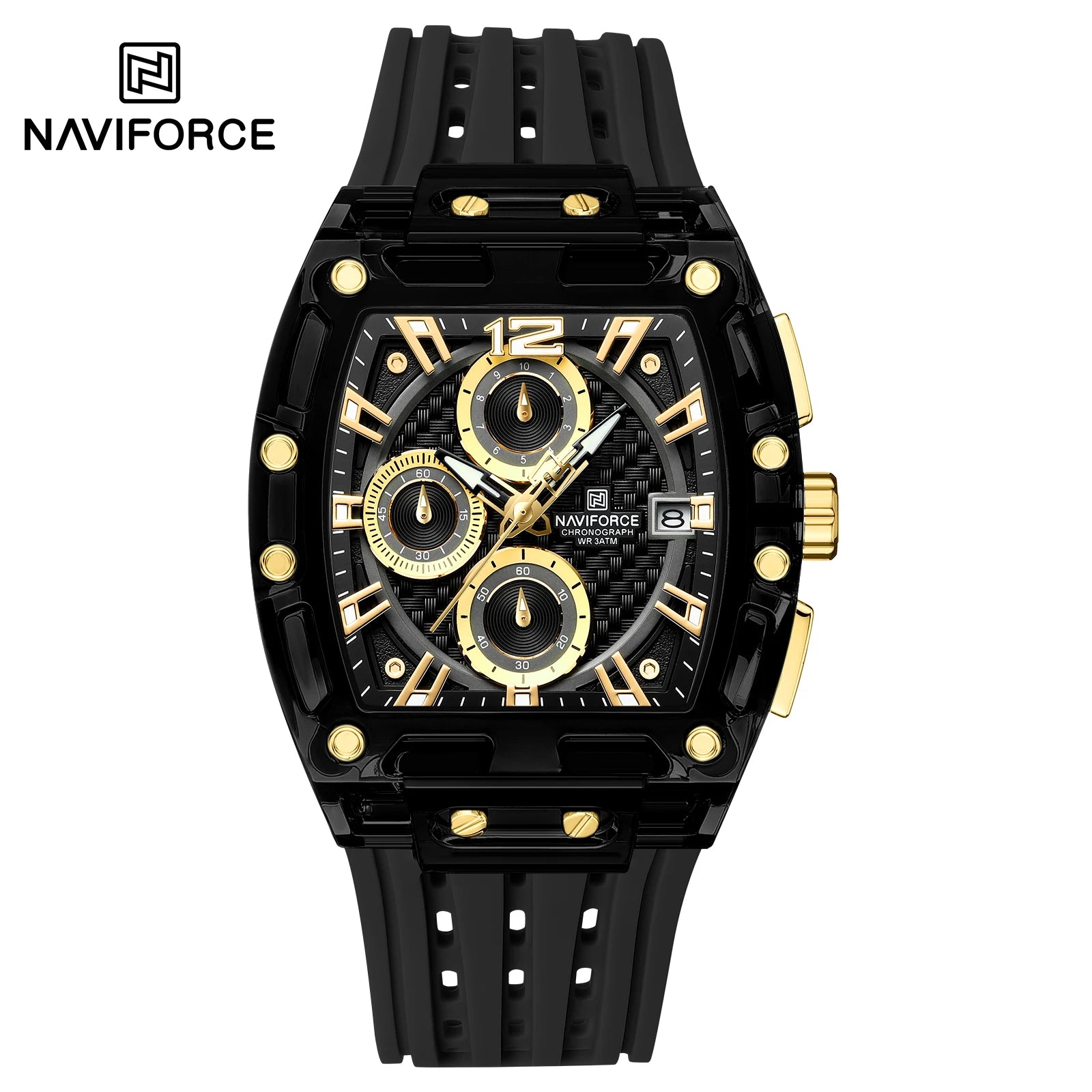 2025 New Design Transparent Tonneau Watch Men Quartz Man Watches Waterproof Luxury Sport Out Door Montre Homme