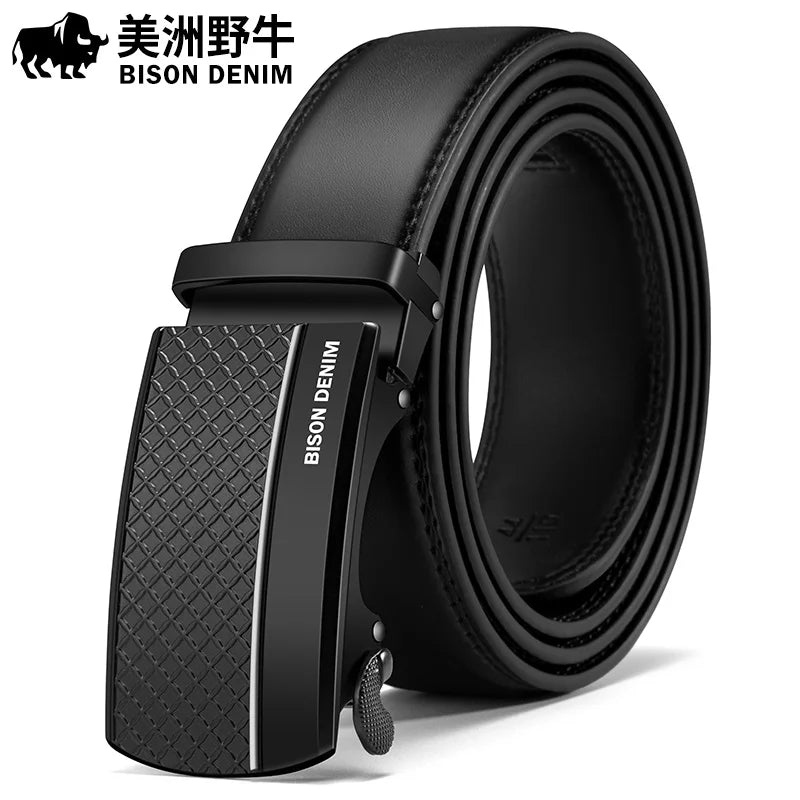 Automatic Buckle Men Belts Luxury Designer Genuine Leather Strap for Men High Quality Luxury Brand Business Belt